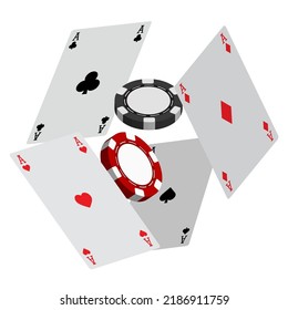 Ace Poker Chips Random Black Red