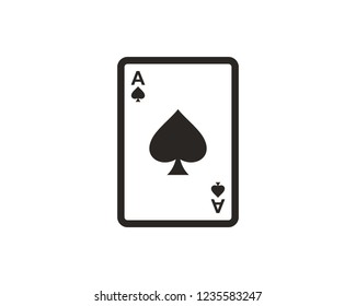 Ace of spade card icon sign symbol