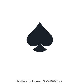 Ace of spade flat vector design