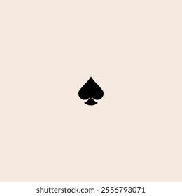 Ace of spade flat vector design.