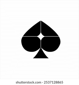 Ace of spade logo design with diamond symbol.