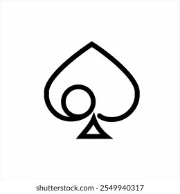 Ace of spade logo design with number 6.