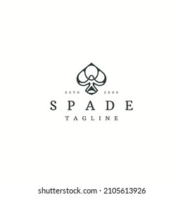 Ace spade Logo Symbol Design Vorlage flach Vektorgrafik