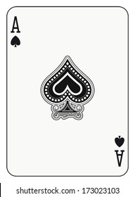 Ace of spade playing card