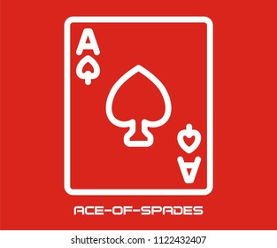 ACE OF SPADES CARD VECTOR ICON 