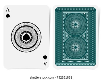 Ace Spades Face Spades Inside Round Stock Vector (Royalty Free ...