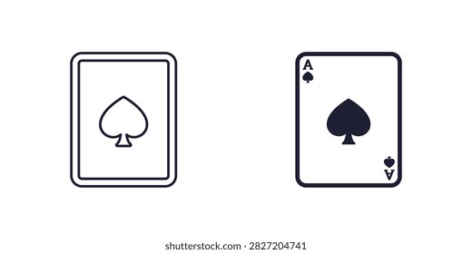 ace of spades icon in 2 styles
