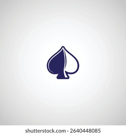 Ace of spades icon flat vector design