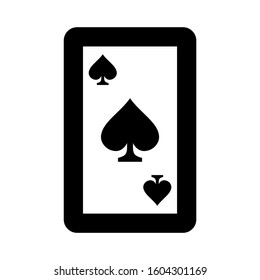 Ace of spades icon isolated sign symbol vector illustration - high quality black style vector icons
