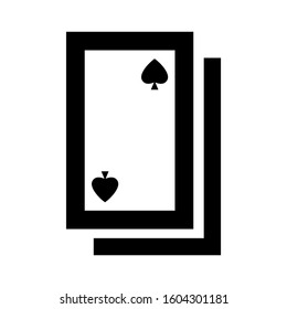 Ace of spades icon isolated sign symbol vector illustration - high quality black style vector icons
