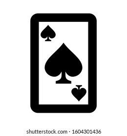 Ace of spades icon isolated sign symbol vector illustration - high quality black style vector icons
