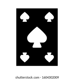 Ace of spades icon isolated sign symbol vector illustration - high quality black style vector icons
