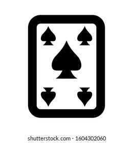 Ace of spades icon isolated sign symbol vector illustration - high quality black style vector icons
