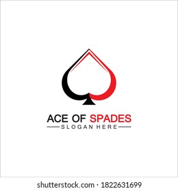 Ace of Spades icon logo design. Flat related icon for web and mobile applications. It can be used as - logo, pictogram, icon, infographic element. Illustration.