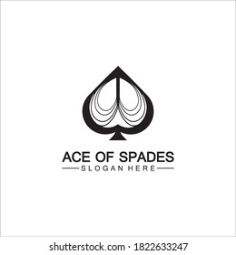 Ace of Spades icon logo design. Flat related icon for web and mobile applications. It can be used as - logo, pictogram, icon, infographic element. Illustration.