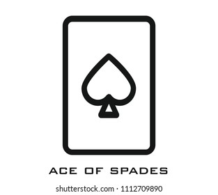 Ace of spades icon signs