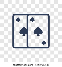 Ace of spades icon. Trendy Ace of spades logo concept on transparent background from Entertainment and Arcade collection