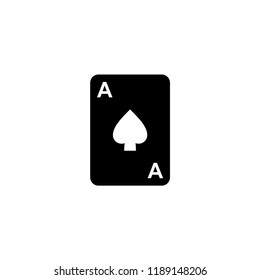ace of spades icon. ace of spades vector illustration on white background for web and apps.