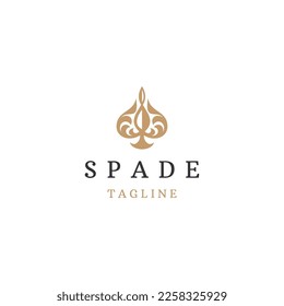 Ace of spades logo icon design template flat vector