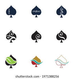 Ace of spades logo template set 