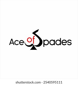 Ace of Spades logo text design.