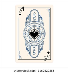ace spades playing card game symbol pattern style