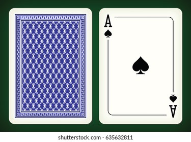 Ace of spades - playing cards vector illustration