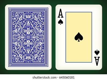 Ace of spades - playing cards vector illustration