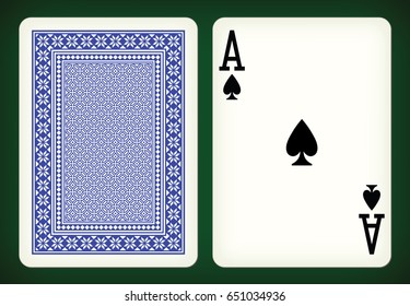 Ace of spades - playing cards vector illustration