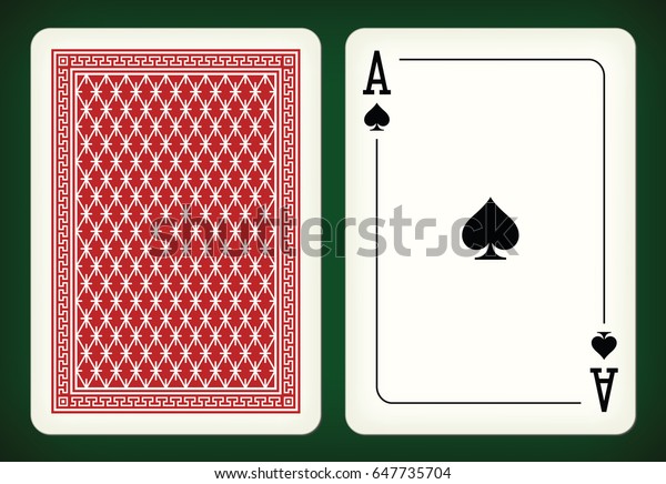 Ace of\
spades - playing cards vector\
illustration