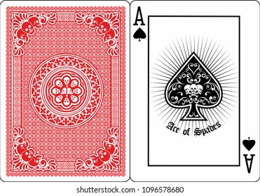 ace of spades with skull