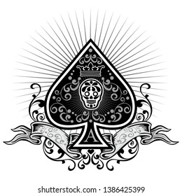 Ace Spades Gothic Vintage Stock Vector (Royalty Free) 509087083 ...