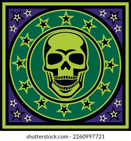 ace of spades with skull, grunge vintage design t shirts