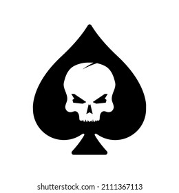 Ace of spades with Skull icon