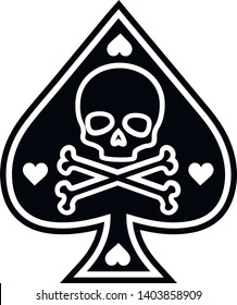 ace of spades with skull, vintage design t shirts
