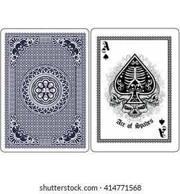 ace of spades with skulls