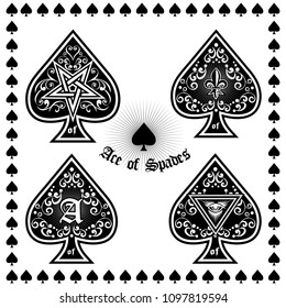 ace of spades with skull-sets