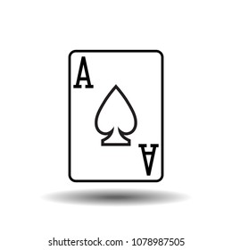 Ace of spades vector illustration