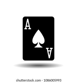 Ace of spades vector illustration