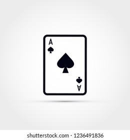 Ace of spades vector illustration