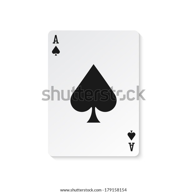 Ace of spades\
vector illustration\
isolated