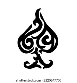 ACE of spades vector logo isolated on white background