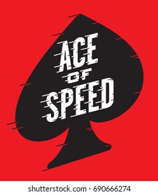 Ace of Speed Retro Vector Design
Vector illustration of vintage hot rod, motorcycle, car graphic with custom speed line typography.