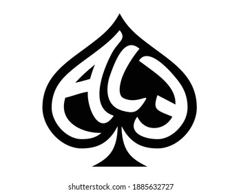 Ace Vector logo Black and White
