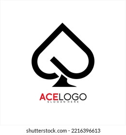 Ace vector logo design with letter P concept.