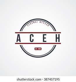 aceh badge indonesia label theme
