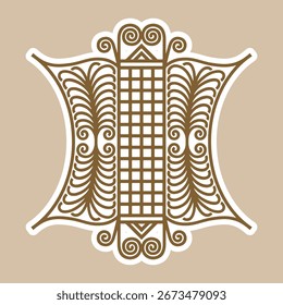 Aceh Batik marrón y crema 