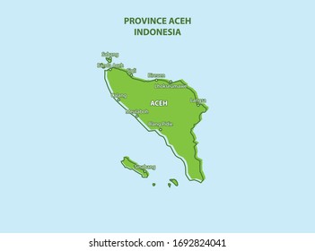 Aceh Province Map of Indonesia Country