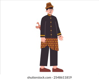 Aceh traditional clothing Linto Baro Ulee Balang suit clothes Meukeutop hat Indonesia culture heritage uniform tradition colorful design icon set