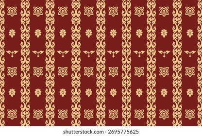  Acehnese batik motivo. Padrão tradicional acehnese com cores acehnese distintivas. Ilustração vetorial. Ótimo para batik, pano e outras decorações.